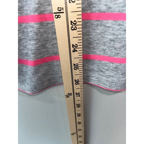 Gap Womens Long Sleeve Striped V-Neck Top XL Gray & Pink - Picture 3 of 7